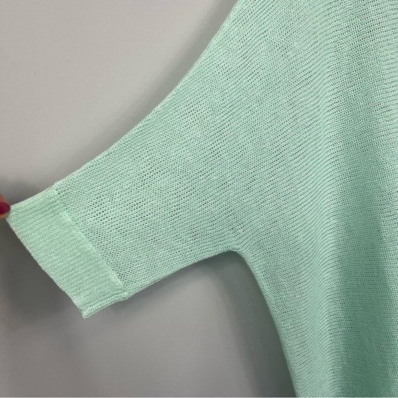 Eileen Fisher Organic Linen Open Knit Top M Boxy Slouchy Dolman Sleeve Sweeter - Picture 10 of 15